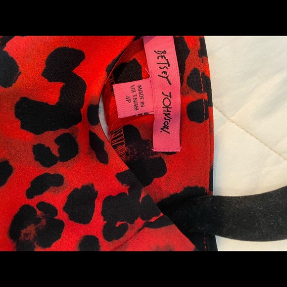 NWT Betsy Johnson Red & Black Animal Print Dress - Picture 5 of 5